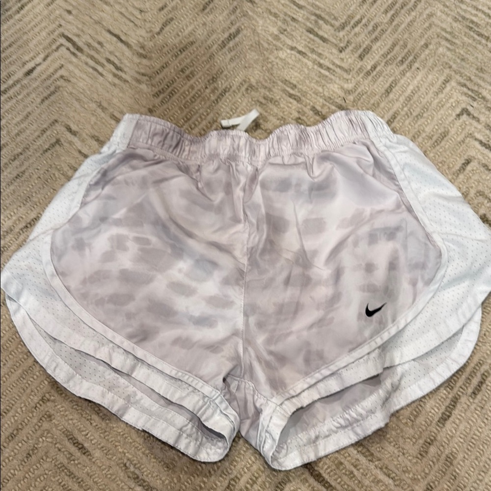 Nike Gray and White Athletic Shorts Lightweight Breathable